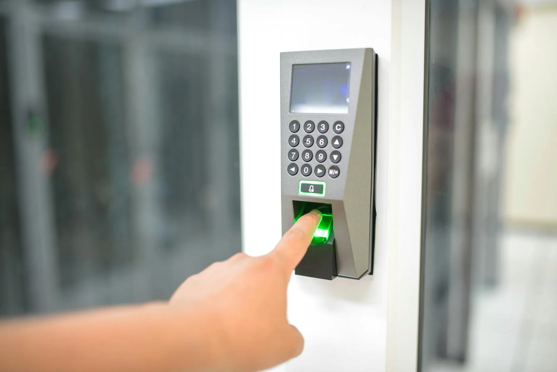 Commercial access control keypad reader for secure building entry - Austin commercial locksmith installation 2025